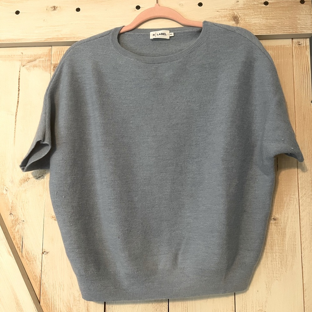 R Label | The Reset Essential Pullover Sweater Short Sleeve S/M